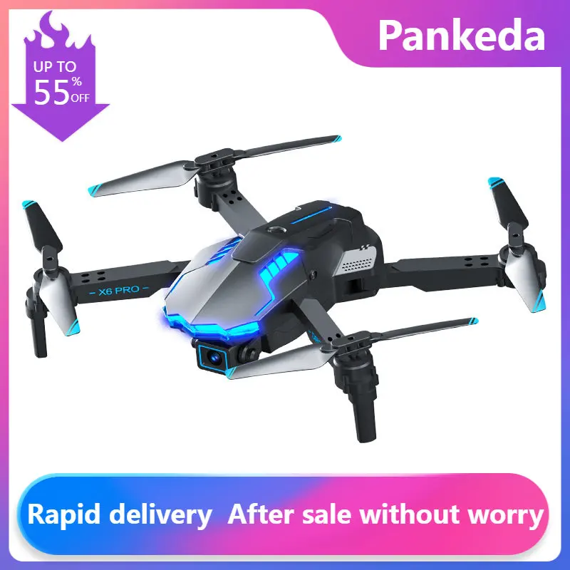 

New X6 Pro Drone With 4K HD Camera 360 Degree Intelligent Obstacle Avoidance Foldable GPS Quadcopter Drones For Beginners Fly