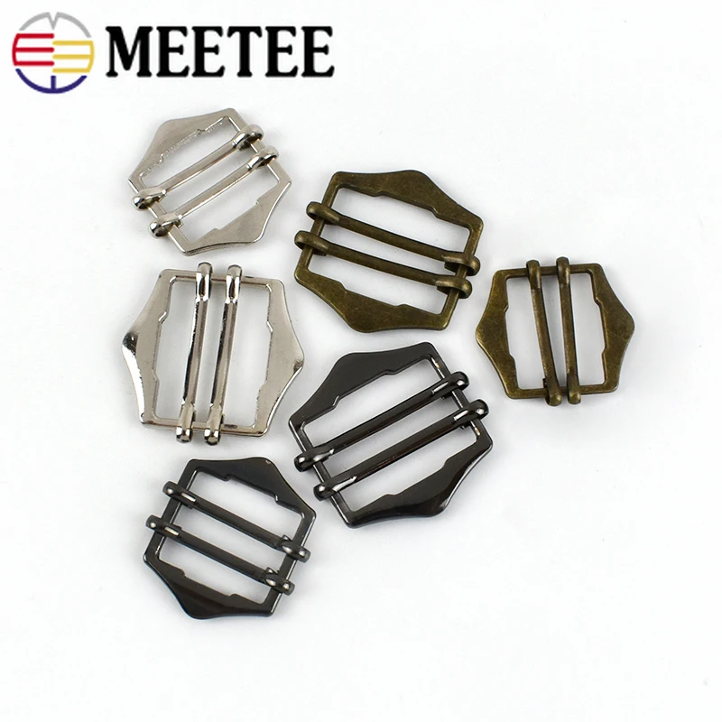 5/10Pcs 20/25/30/40mm Metal Buckle Backpack Double Pin Slider Hook Webbing Adjustment Buckles Coat Belt Clip Clasp Accessories |