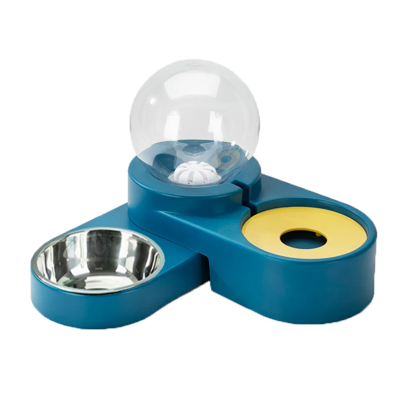 Горячая распродажа 2024 медленная кормушка для кошек и собак с бутылкой воды