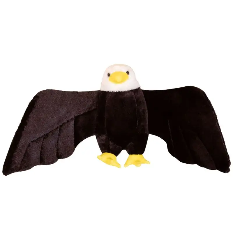 

Kawaii Simulation Bald Eagles Birds Plush Stuffed Toys Funny American Eagle Animal Soft Cartoon Doll House Decor Birthday Gift