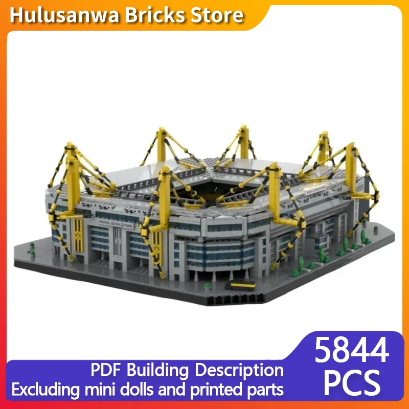Модель Street View MOC строительные кирпичи 1:500 футбольный стадион модульная