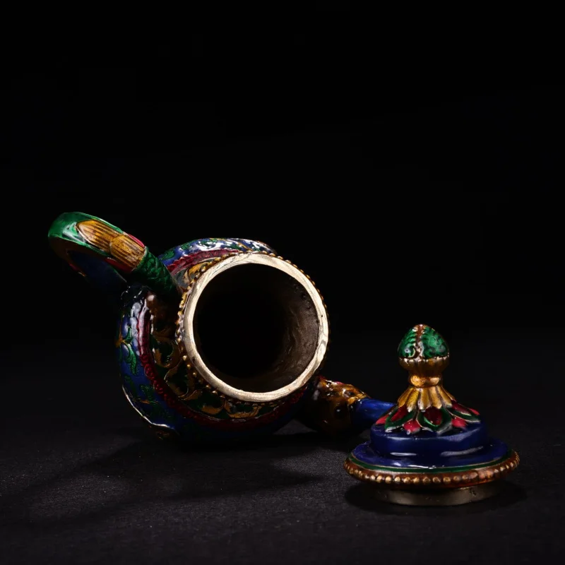 Guyun Studio антикварная коллекция медных посуды Copper Cloisonome в тибетском стиле винный