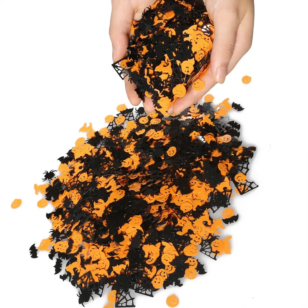 

30g Halloween Pumpkin Witch Spider Web Bat Confetti For Home Party Decoration DIY Scrapbooking Supplies Halloween Decoration