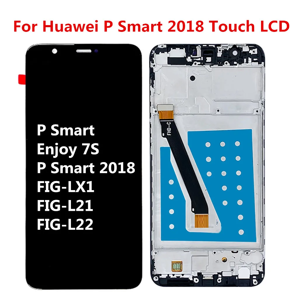 ЖК-дисплей с сенсорным экраном для Huawei P Smart 2018 FIG-LX1/LA1/LX2 p smart/Enjoy 7S запасной - купить