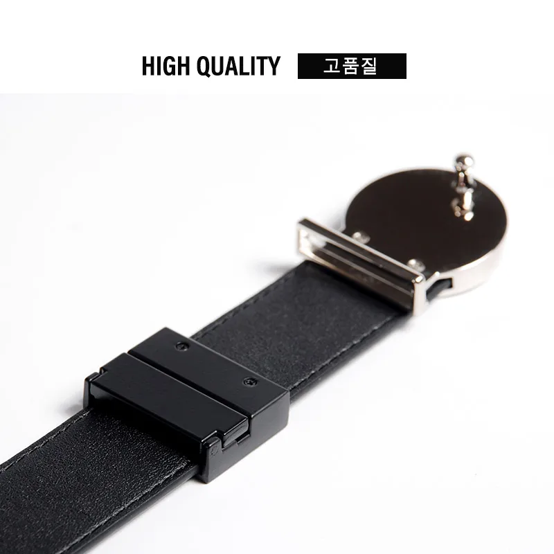 Golf new spring and summer ladies belt classic smiley buckle embossed belt adjustment clip cowhide wear-resistant belt