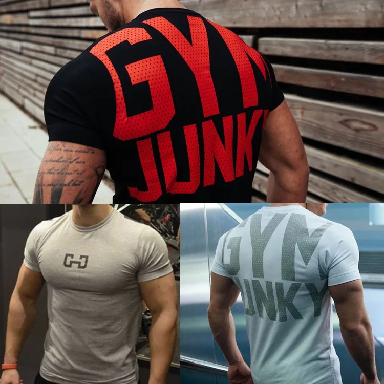 

2021 New Men's Muscle Partner Brother Fitness T-shirt Sports Leisure Short Sleeve Running Training Top Short Sleeve