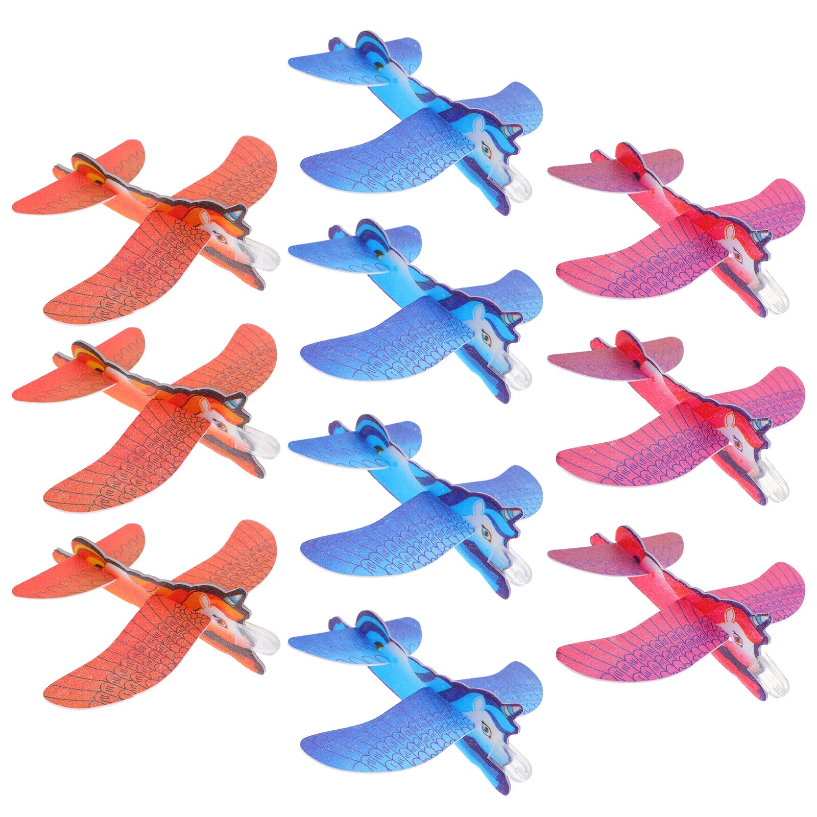 

10 Pcs Unicorn Plane Flying Toy Kids Toys Boys Airplanes Party Favors Foams Gliders Childrens Outdoor Playsets