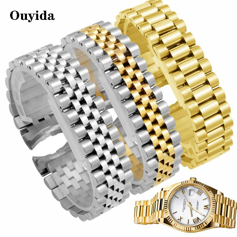 

Ремешок из нержавеющей стали для часов, браслет для часов Rolex DATEJUST DAY-DATE oysterperверсия DATE, для мужчин и женщин, 13 17 20 21 мм