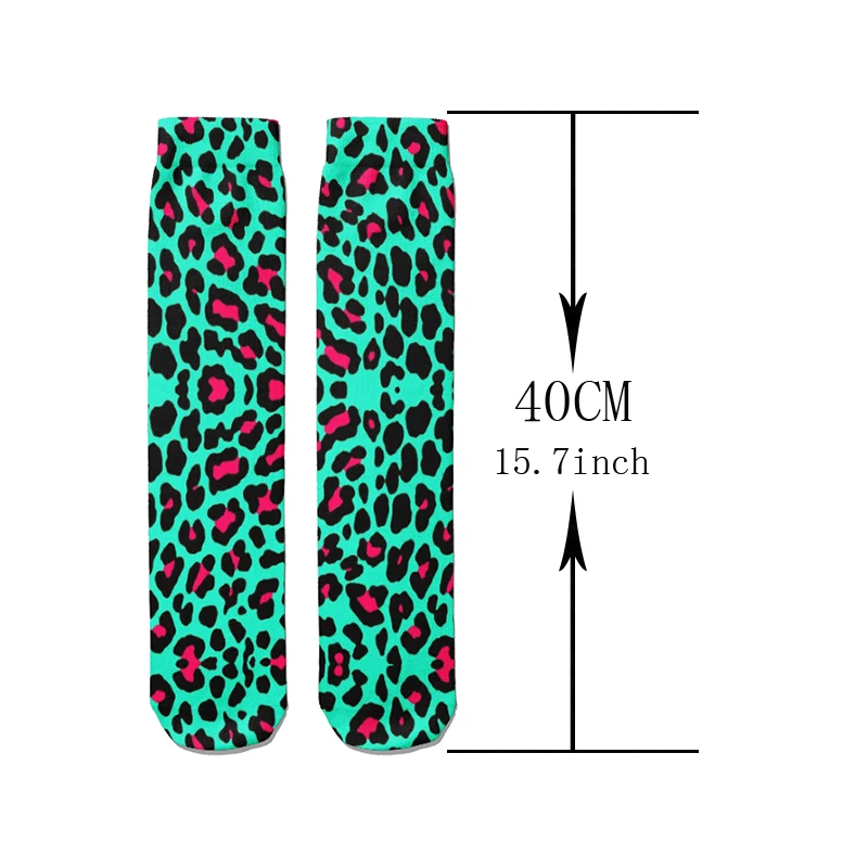 Hot Leopard Print Women 40CM Mid Socks Fashion Sexy Classic Harajuku Socks Comfortable Breathable Novelty Long Socks Role Play