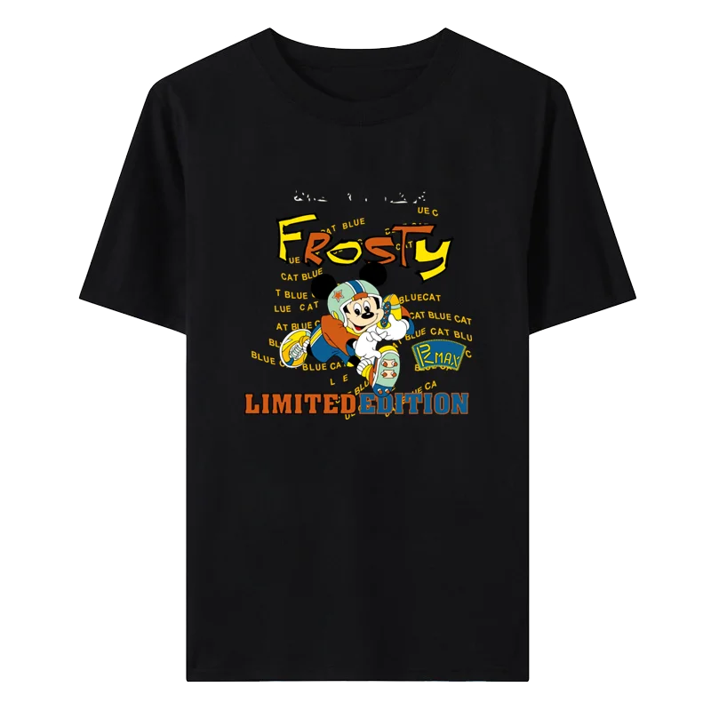 

Disney Black Top Short Sleeve Summer Cotton T-Shirt
