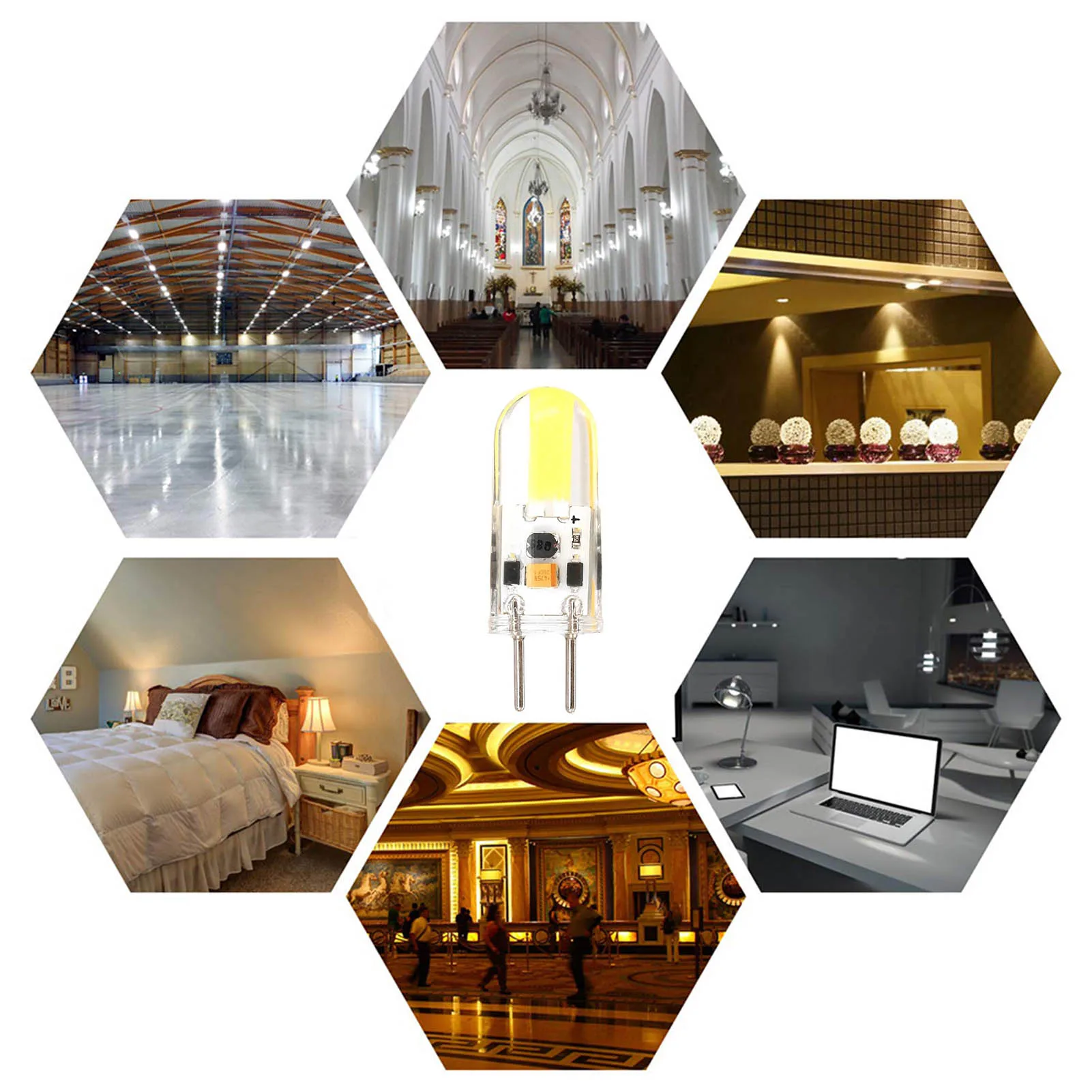 

GY6.35 LED Bulb 3W Equivalent To 30W Bi-pin Base Halogen BulbAC/DC 12V Warm/Cool White Dimmable For Pendant Light Desk Light