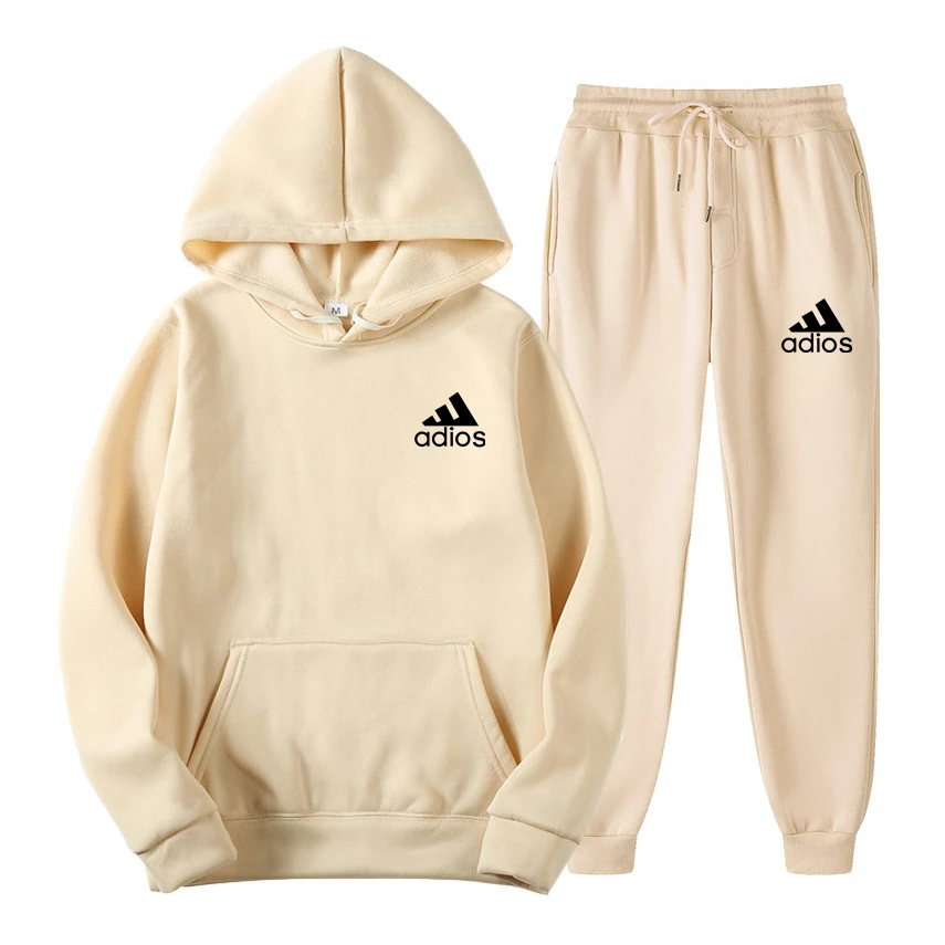 

Sweater Male Men's Tracksuit Women Jogging Hoodies + Sweatpants Man Sets Sports Women's Suit Spring 2022 Female Sport Pants Top