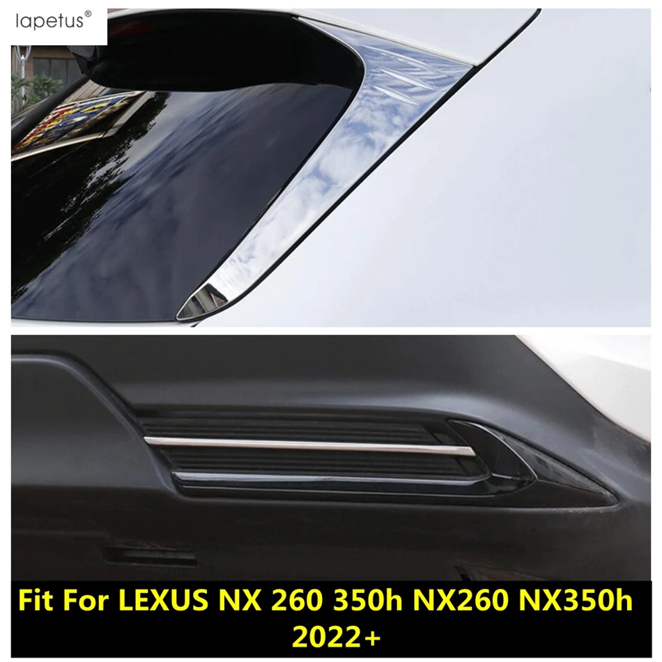 

Stainless Steel Rear Bumper Strip / Window Panel Sequin Cover Trim Car Accessories For LEXUS NX 260 350h NX260 NX350h 2022 2023