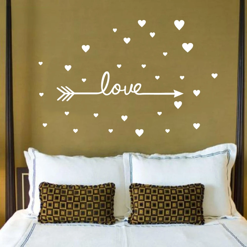 

Cartoon Arrow Hearts Shape Wall Sticker For Kids Child Rooms Boys Girls Gifts Wall Decals Easy To Apply Love Art Mural