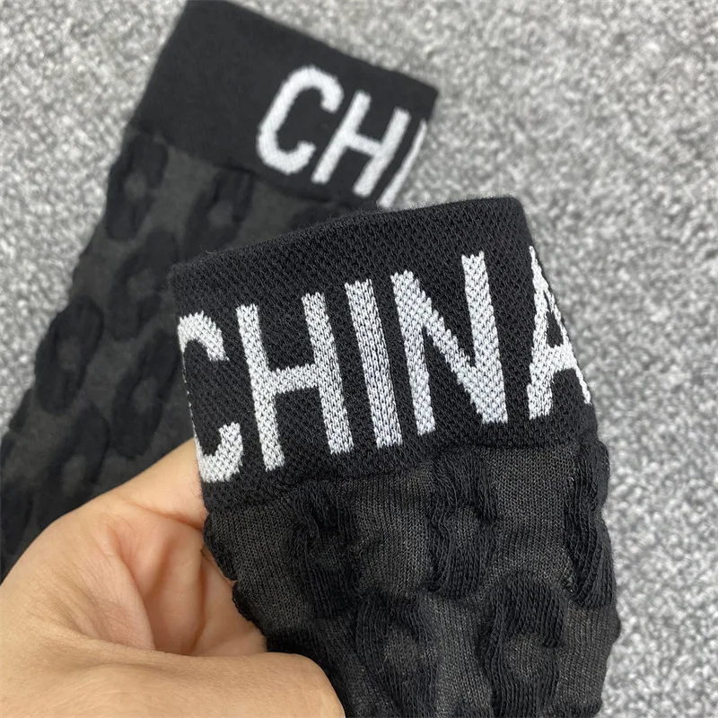 Mid tube men's and women's socks autumn cotton fashion letter printing women's socks