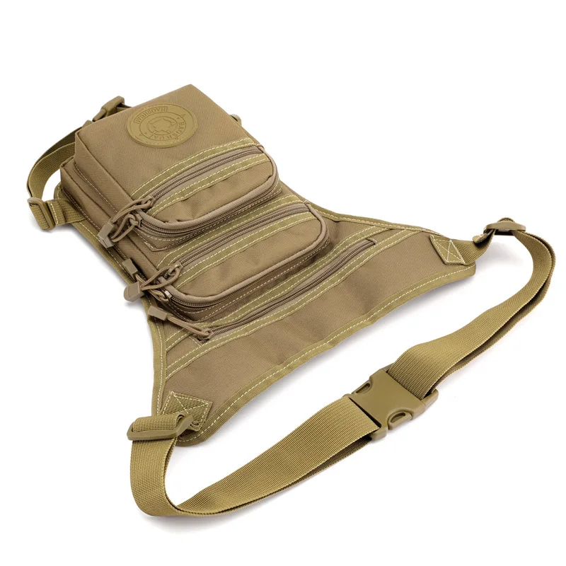 New Organize Men's Fanny Pack for Bicycle Hiking Running Sports Waist Bags Tear Resistant Leg Bag Tactical Sling Nylon Pack