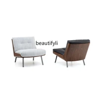 lbx couch italian fabric chair leisure single armrest genuine leather chair