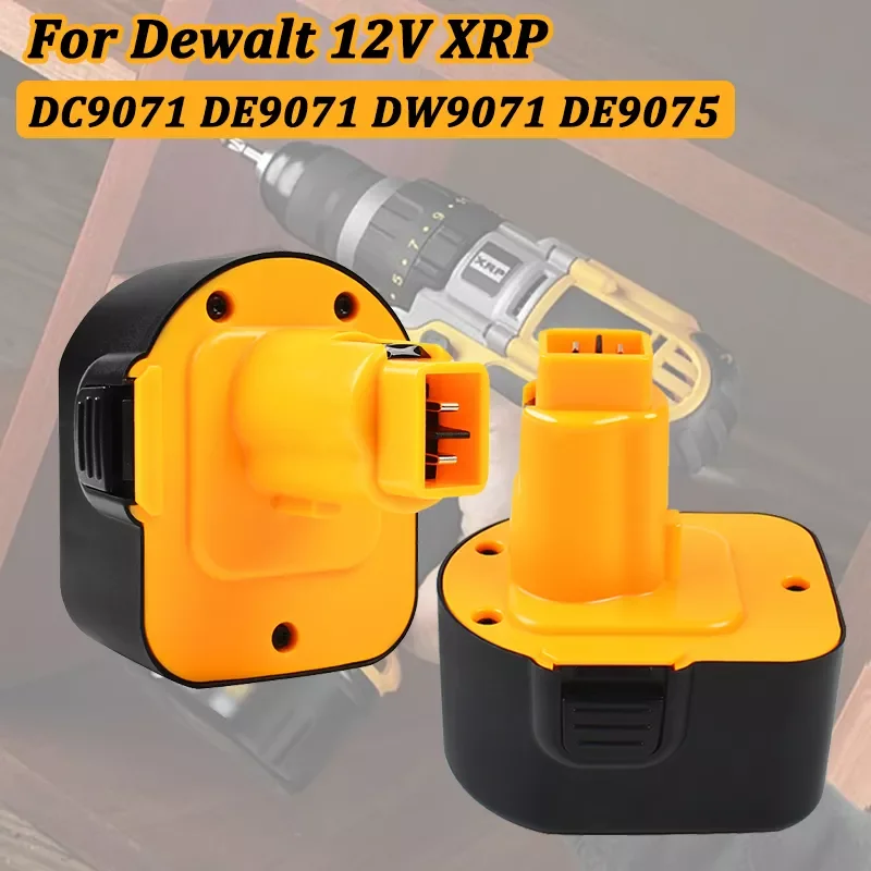 

2023NEW DC9071 for Dewalt 12V XRP Battery DC9071 DC9072 DE9037 DE9071 DE9072 DE9074 DE9075 Cordless Power Tool Ni-MH Battery
