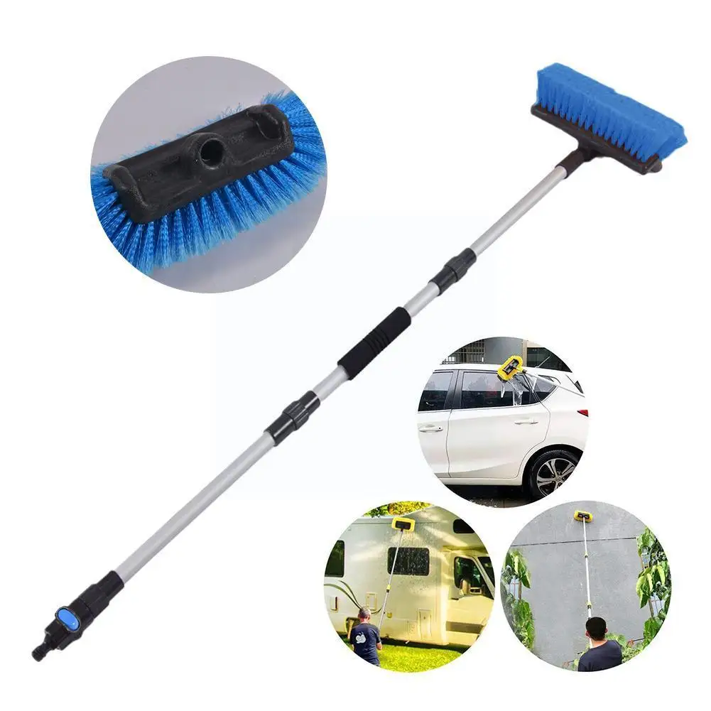 

Car Automatic Telescopic Long Rod Spray Water Car Wash Brush Mop Long Handle Telescopic Soft Brush For Car Wash Cleaning G8P6