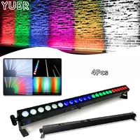 4pcslot 24x4w led rgbw 4in1 led wall wash light 362428 channels dmx512 led bar wash stage light music dj disco party wedding