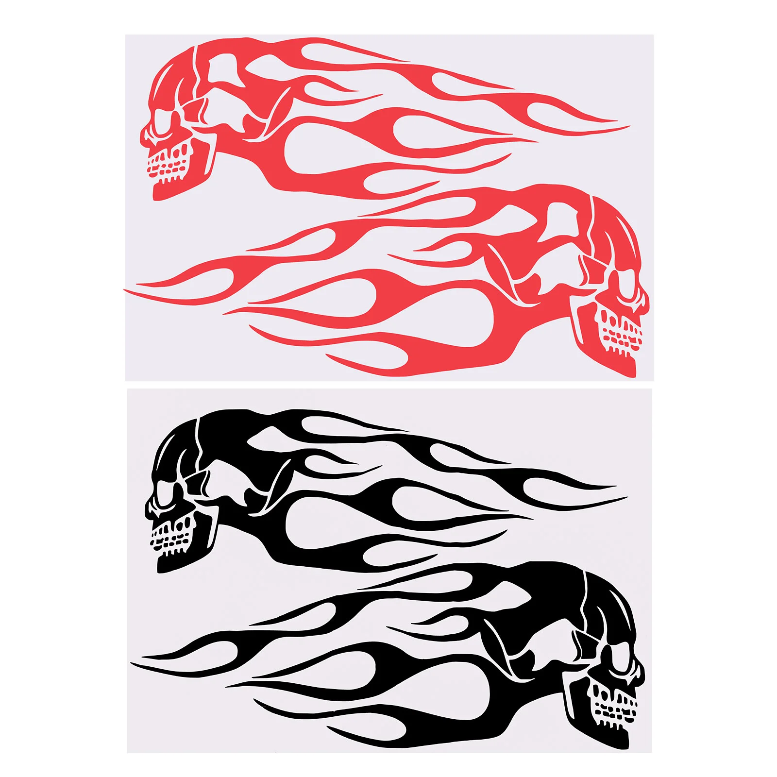 

2 Pairs Motorcycle Stickers Decked Accessories Fuel Tank Decals Oil Motorbike Bk Material Decor