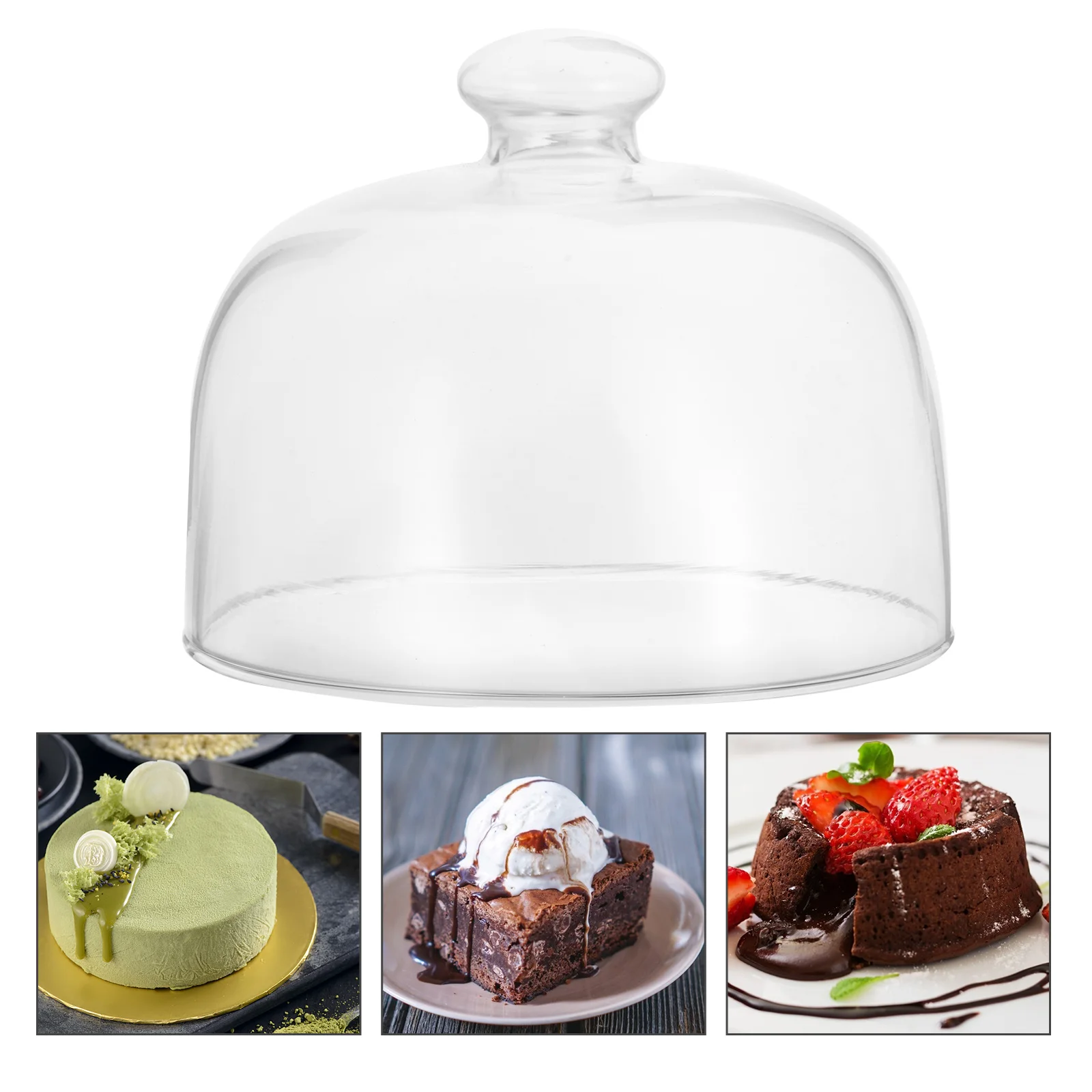 

Cake Stand Cover Cheese Cloche Dome Oven Tray Dessert Dome Lids Screen Tent Clear Bell Cloche Dome Protector Cake Glass Cover