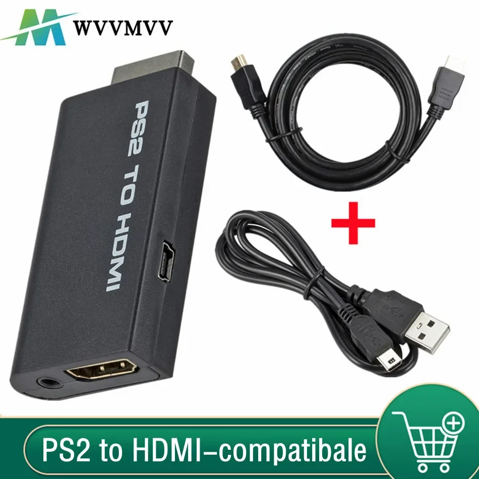 

WvvMvv PS2-HDMI-совместимый преобразователь Аудио и видео 480i/480p/576i с аудиовыходом 3,5 мм, поддерживает все режимы отображения PS2 в HD