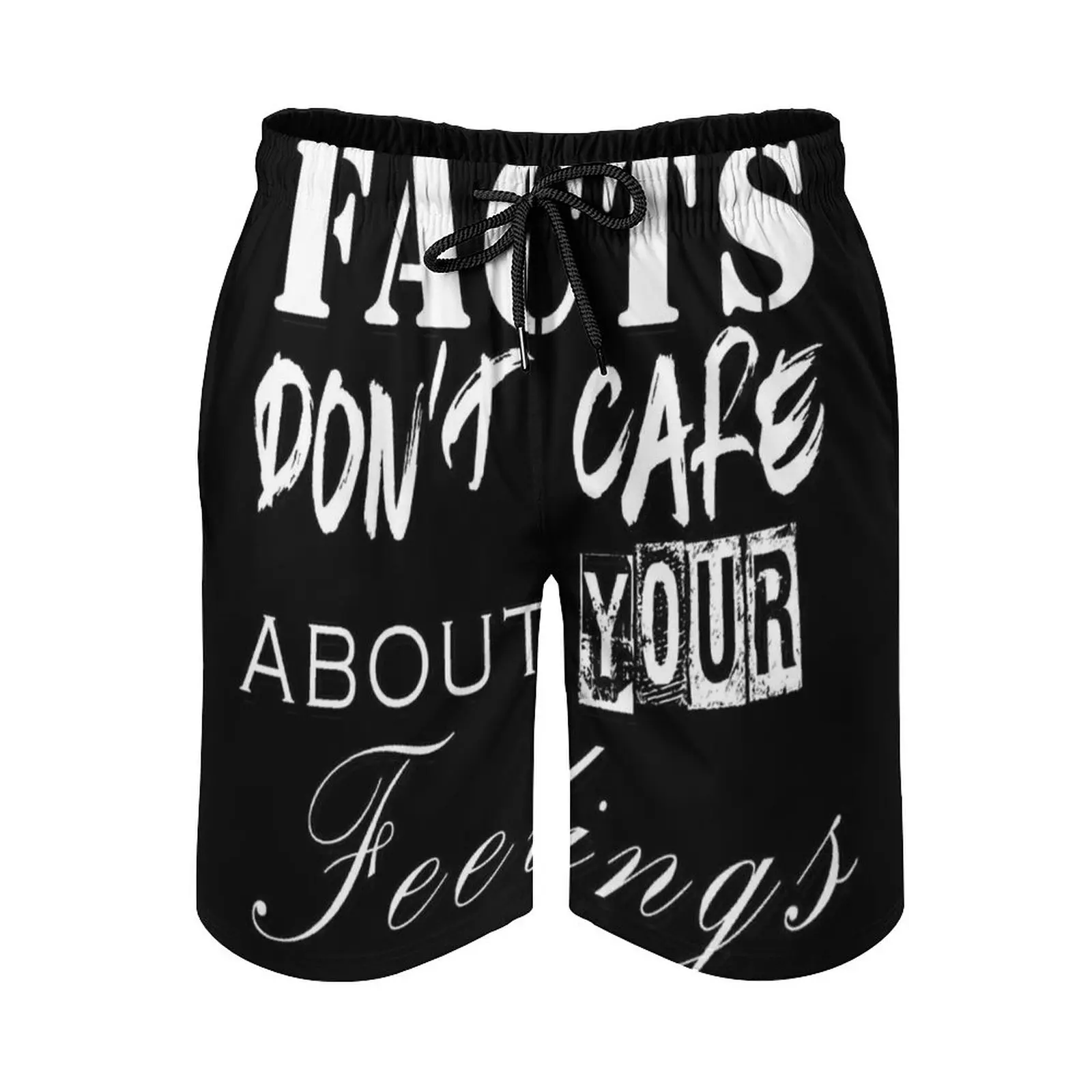 

Facts Don'T Care About Your Feelings-Political Rationalist Men'S Sports Short Beach Shorts Surfing Swimming Boxer Trunks