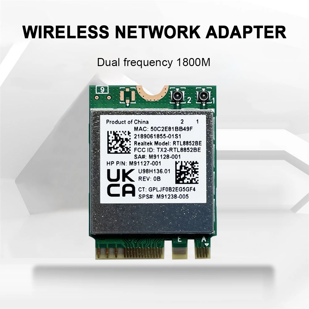

2.4G 5G Wireless Network Card Dual Band 1800M WiFi6 Network Card Bluetooth-compatible 5.2 WiFi6 Wireless Network Card for Laptop
