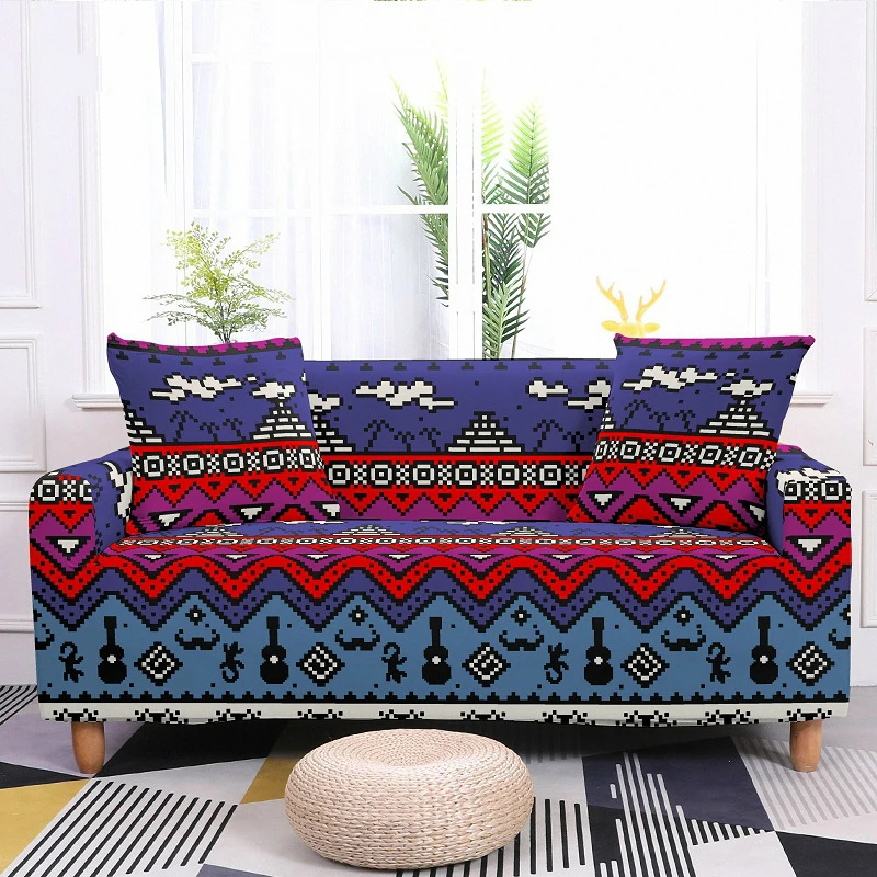 

Stretch Sofa Cover Living Room Furniture Geometric Print Home Decor