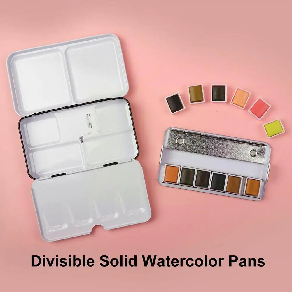 

12 Colors/set Watercolor Paint With Tin Box Art Student Color Supplies Morand/candy Sketching Painting Paint Watercolor U8g8