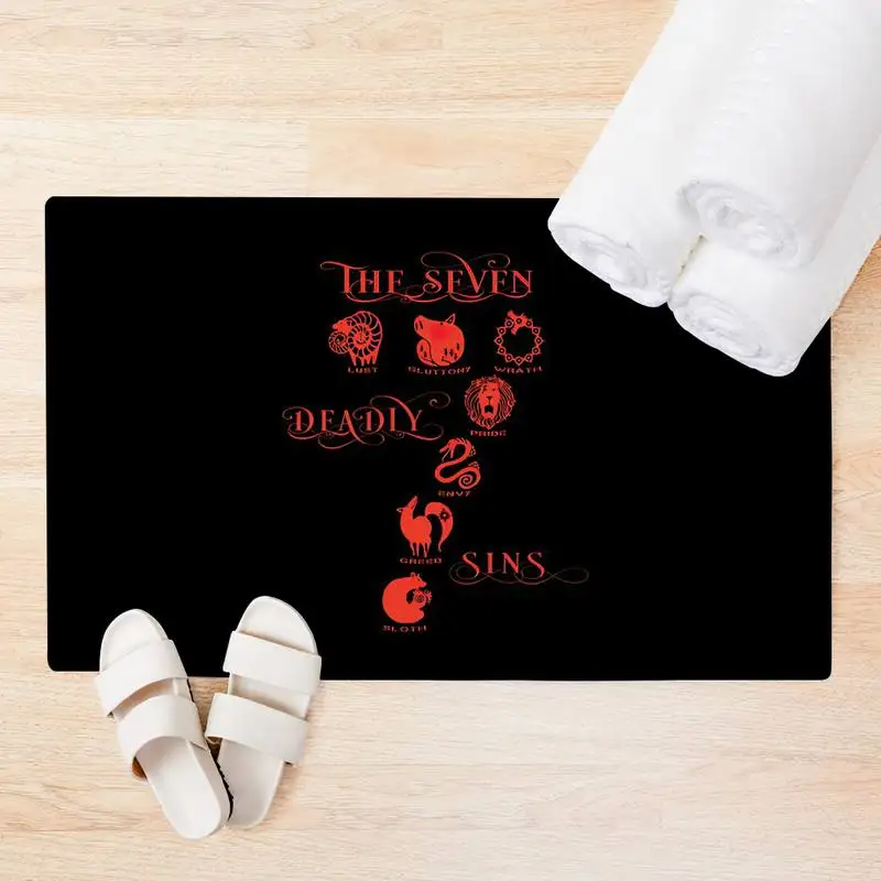 

Thr Seven Deadly Sins Anime Bathroom Mat Kitchen Floor Mats Kitchen Floor Mats Can Be Customized