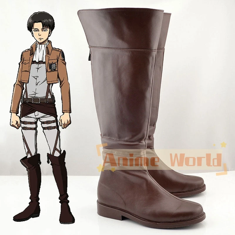 Levi Ackerman Eren Yeager Mikasa Ackerman Обувь Сапоги для косплея Хэллоуин Карнавальные сапоги на заказ (art.: 3920d0fda82ac) - 3920d0fda82ac