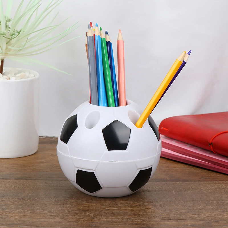 

1pc Black/Red Soccer Ball Shaped Storage Box Case Container Washroom Toothbrush Container Home Desktop Decoration