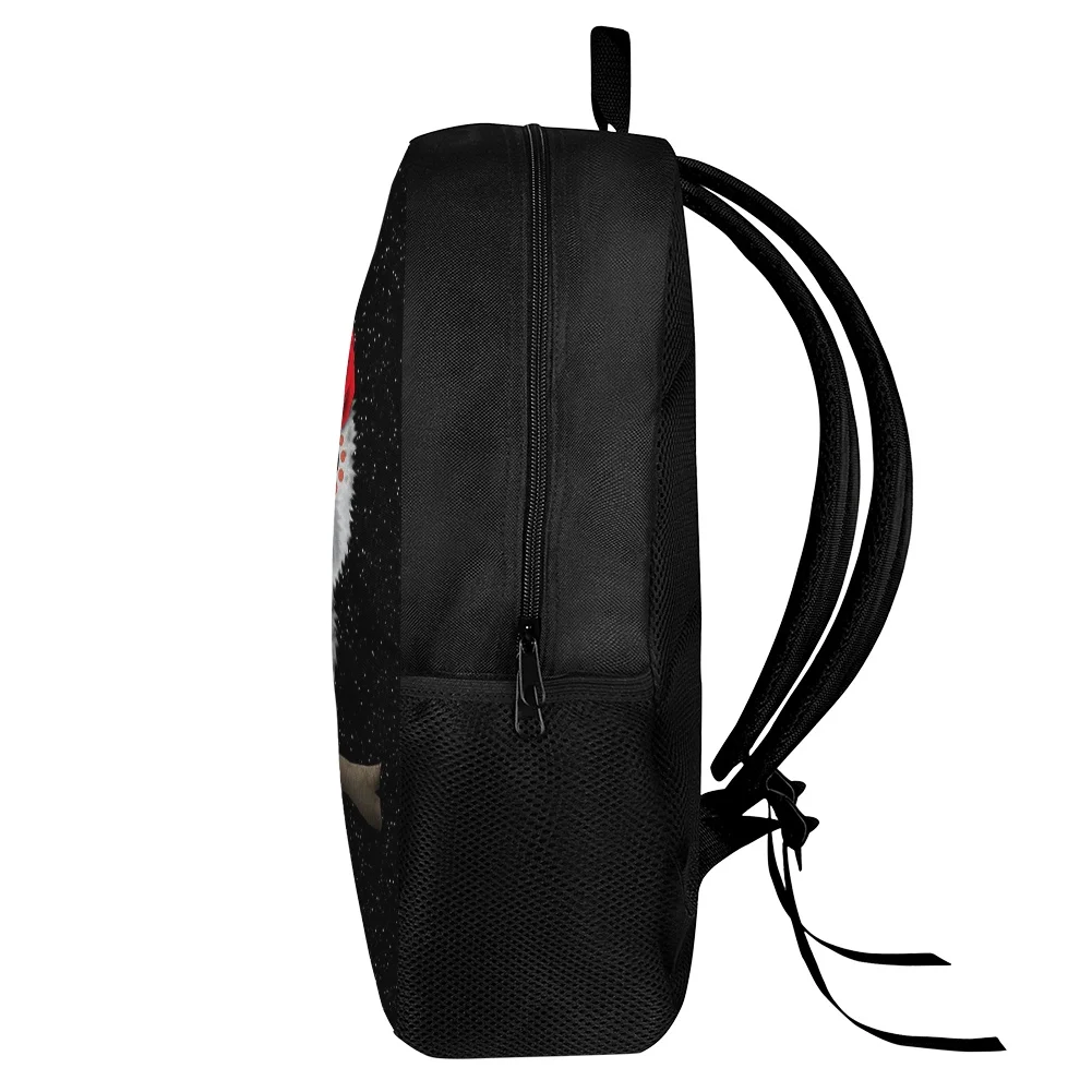 FORUDESIGNS Backpack Set Crossbody Bag Pencil Case Gothic Skull Owl Cartoon Printed Girls Boy Large-capacity Students School Bag