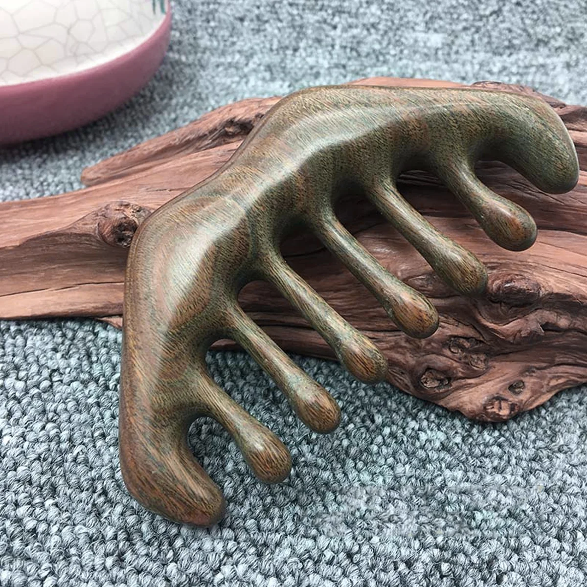 

Green Sandalwood Comb Wooden Hair Comb Verawood Comb Hair Care Wooden Brush Comb