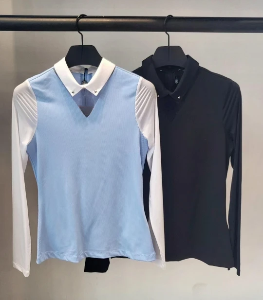 

Высококачественная одежда для гольфа, новинка, Женский Тонкий Топ с длинным рукавом, универсальная модная футболка с низом, одежда