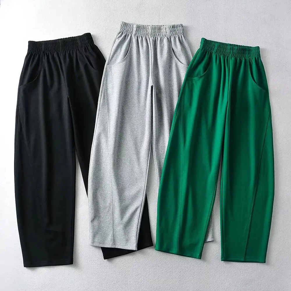 

VANOVICH Европейская и американская мода однотонные с высокой талией тонкие широкие спортивные брюки 2022 Весна и лето Новинка