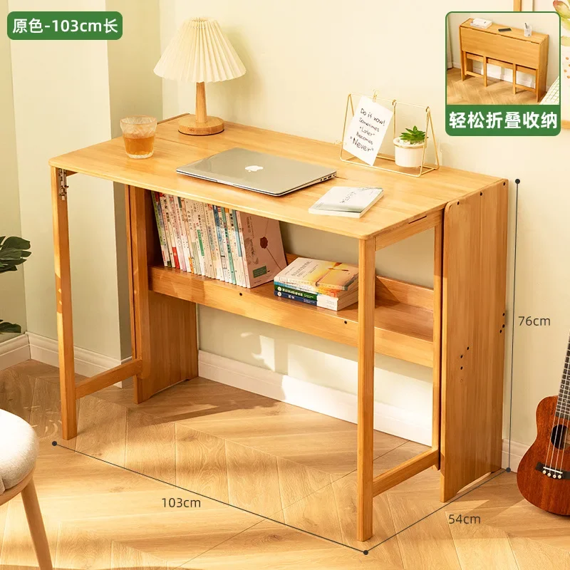 

2023 Year Aoliviya Official New Folding Desk Computer Table Desk Student Household Small Desktop Solid Wood Bedroom Bedside Writ