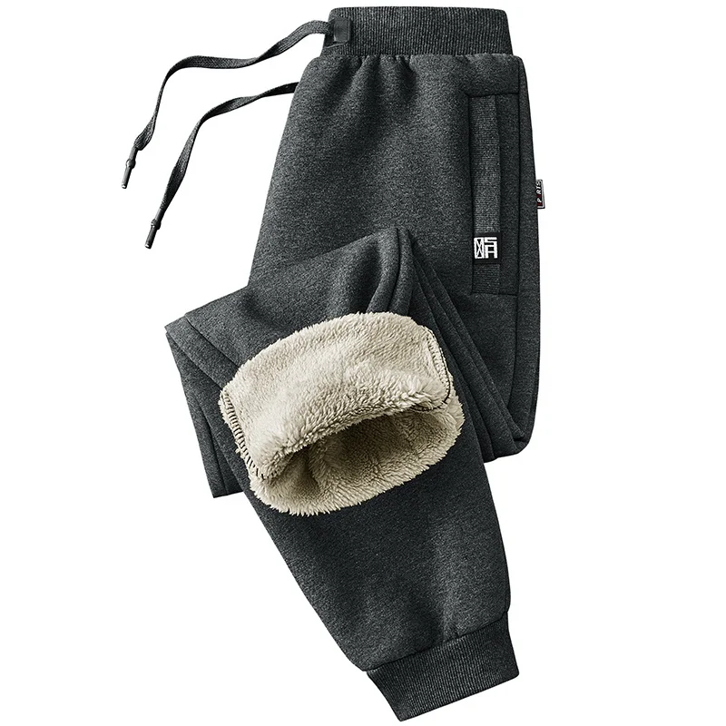 

New Winter Tick Warm Fleece Sweatpants Men Joers Sportswear Black rey Casual Track Pants Plus Size 6XL 7XL 8XL
