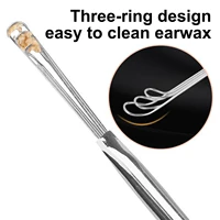 1 pc ear tools stainless steel silver earpick wax remover curette cleaner health care tools ear pick handle design