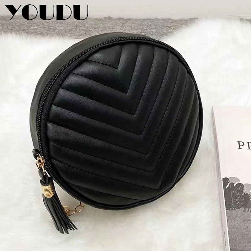 Luxury Designer Women Shoulder Bags Genuine Fashion Casual Handbags Female Chain Circular Bag Wallets New Ladies Leather Bags