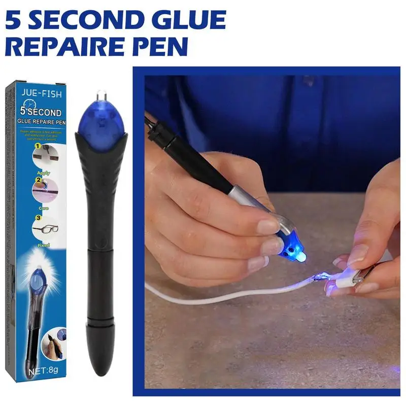 

UV Glue For Glass 5 Second Curing Glue Pen Liquid Welder With Light Quick Dry Welding Compound Fix Pen Repair Tool For Metal