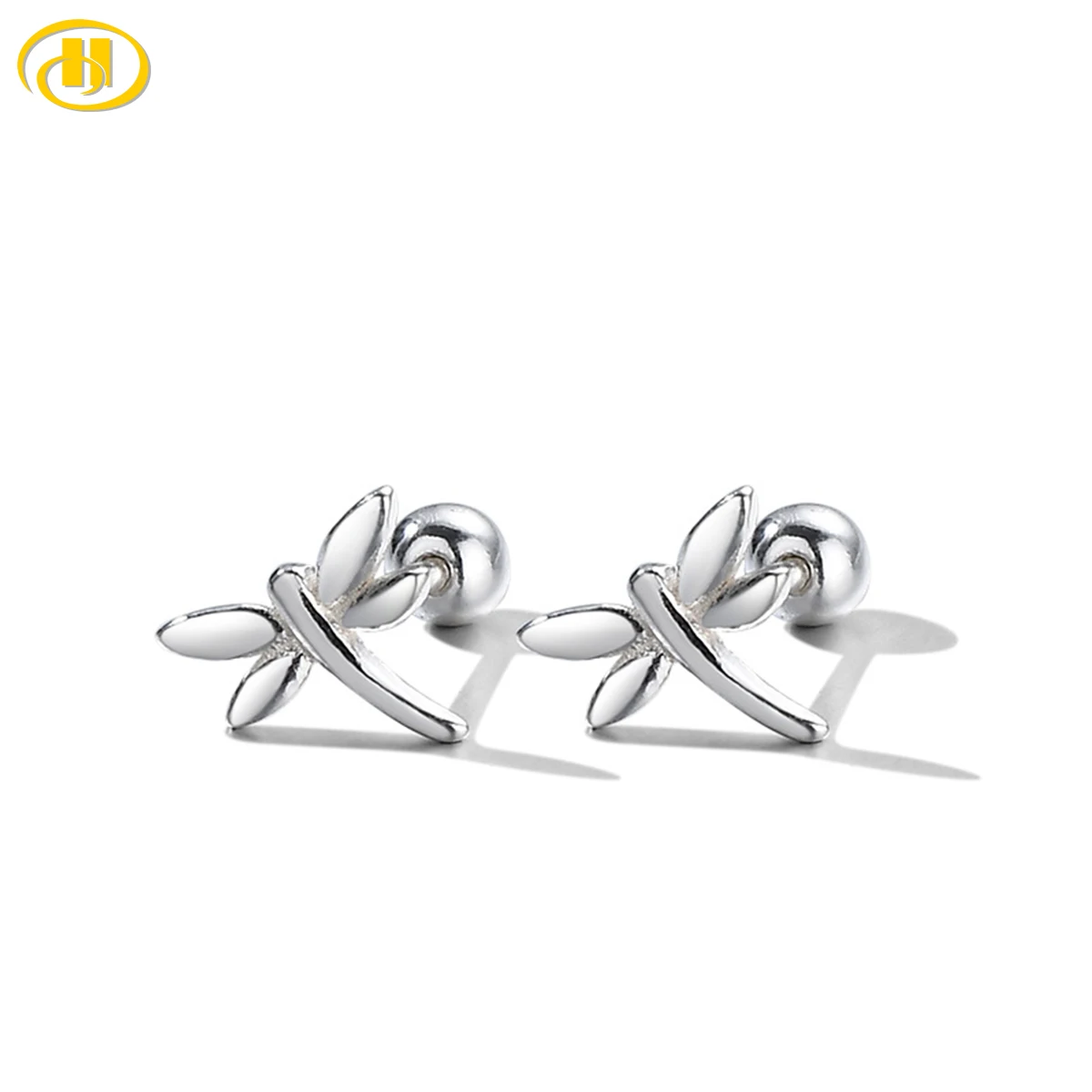 Женские серьги-гвоздики со стрекозой, из серебра 925 пробы Женские серьги-гвоздики со стрекозой, из серебра 925 пробы