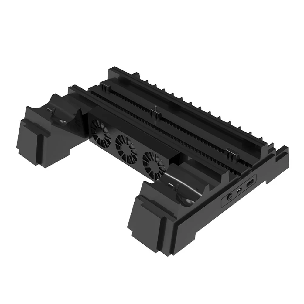 

For PS4/PS4 Slim/PS4 Pro Dual Controller Charging Station With Cooling Fan+Game Disc Storage Rack For Playstation 4 Accessories