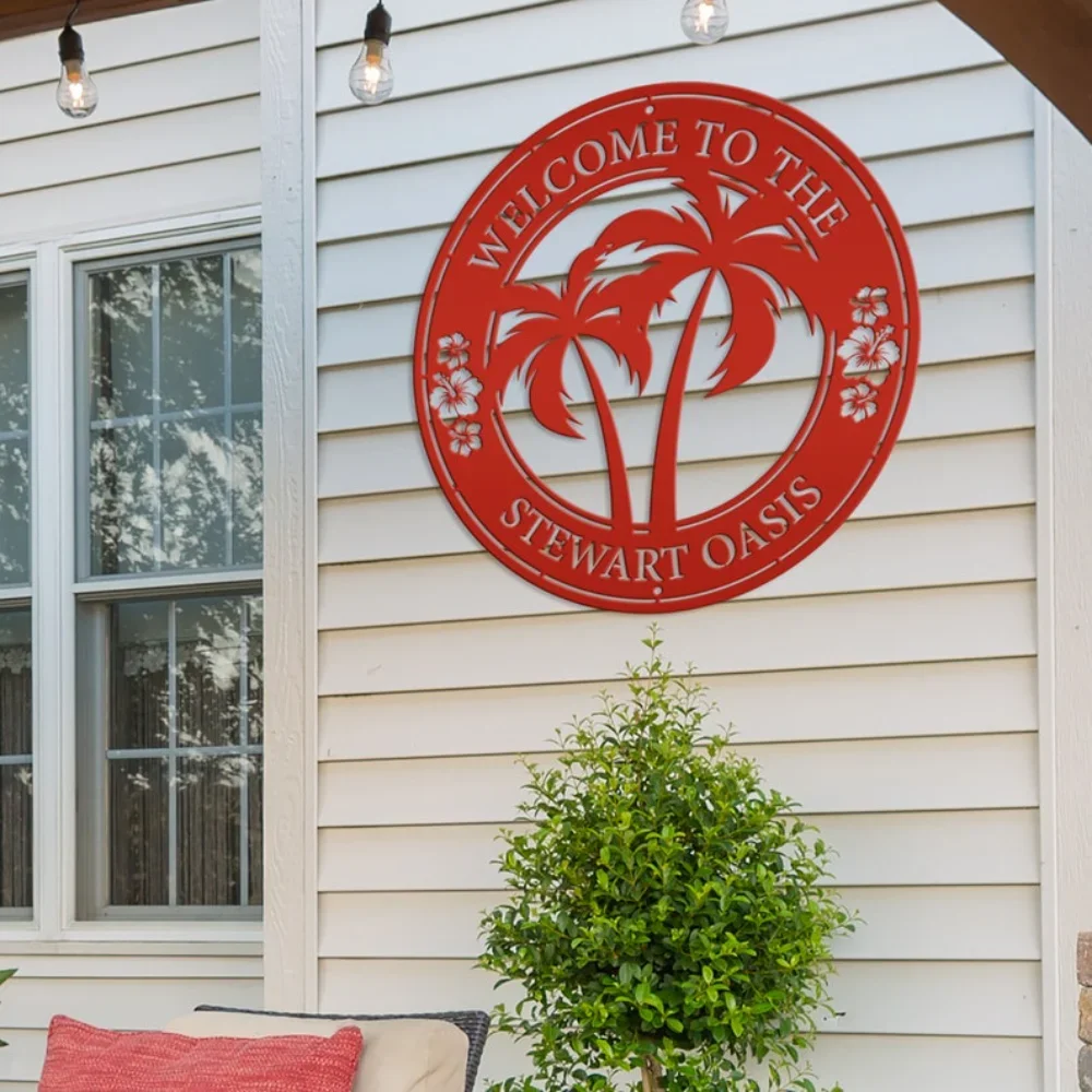 Персонализированный знак тропического патио индивидуальный декор для бассейна