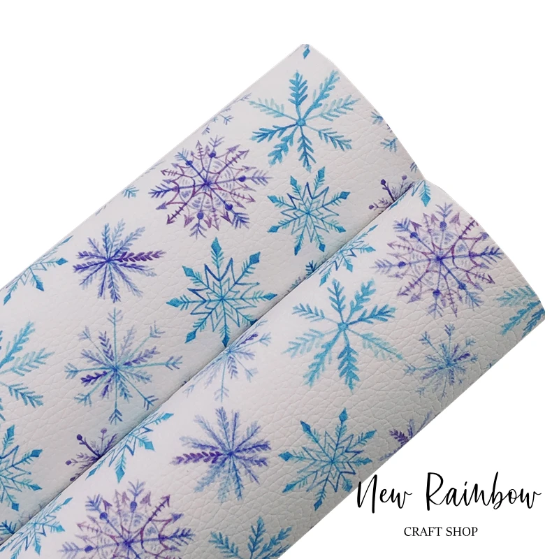 Новый лист радуги 30x2 2 см/A4 светильник-голубые снежинки с принтом - Цена: 117.51