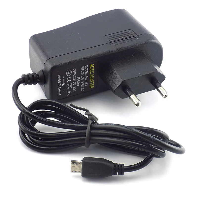 Адаптер питания Micro USB AC в DC вилка стандарта США ЕС конвертер Iuput 100 В-240 В зарядное