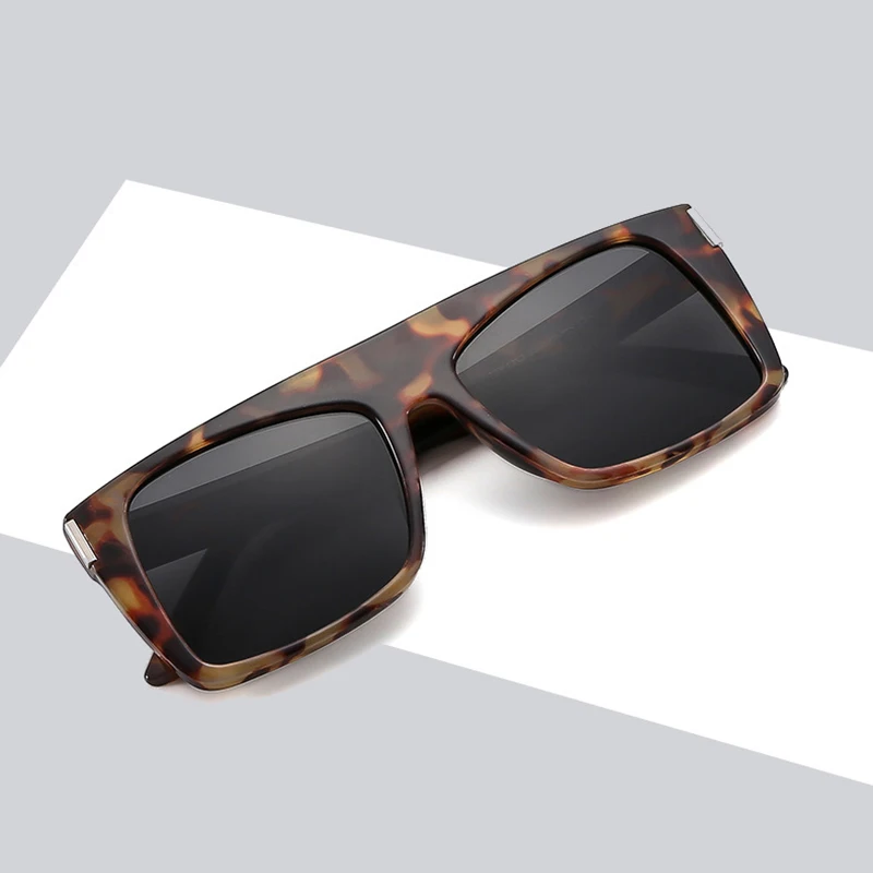 Мужские ретро-очки с квадратными зеркальными заклепками UV400