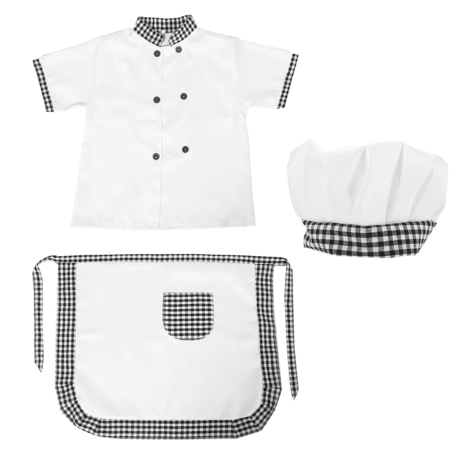 

Career Role Play Hat Boys Chef Outfit Kids Baby Outfits Toddler Apron Set Cook Coat Costume Baking